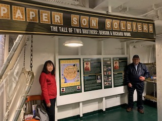 CHCP Members Doris and Chuck Chan visit the Paper Son Soldiers Exhibit